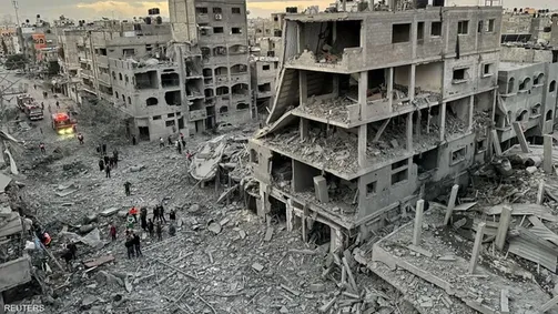 ركام غزة يحتاج 14 عاماً  لأزالته 